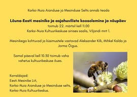 Lõuna-Eesti mesinike infopäev